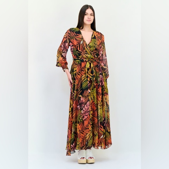Spy Zone Exchange Foliage Print Maxi Dress NWT Size Small - Picture 1 of 11